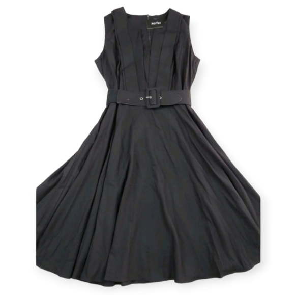 City Chic dress black size 14 (plus size XS) knee length flare - Picture 14 of 14